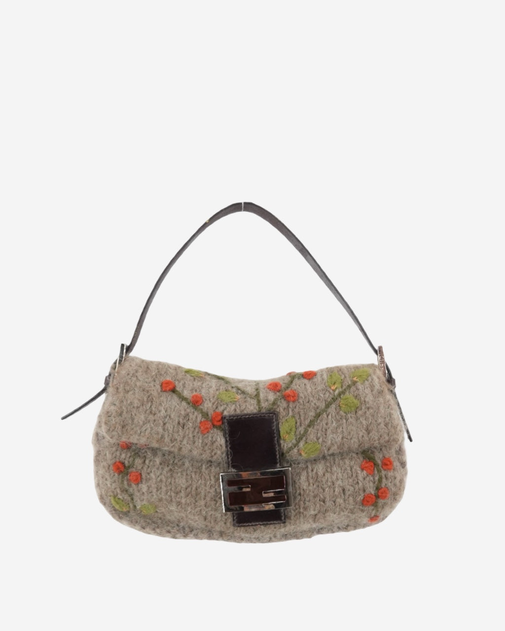 Fendi Baguette Wool Floral 1999 Bag