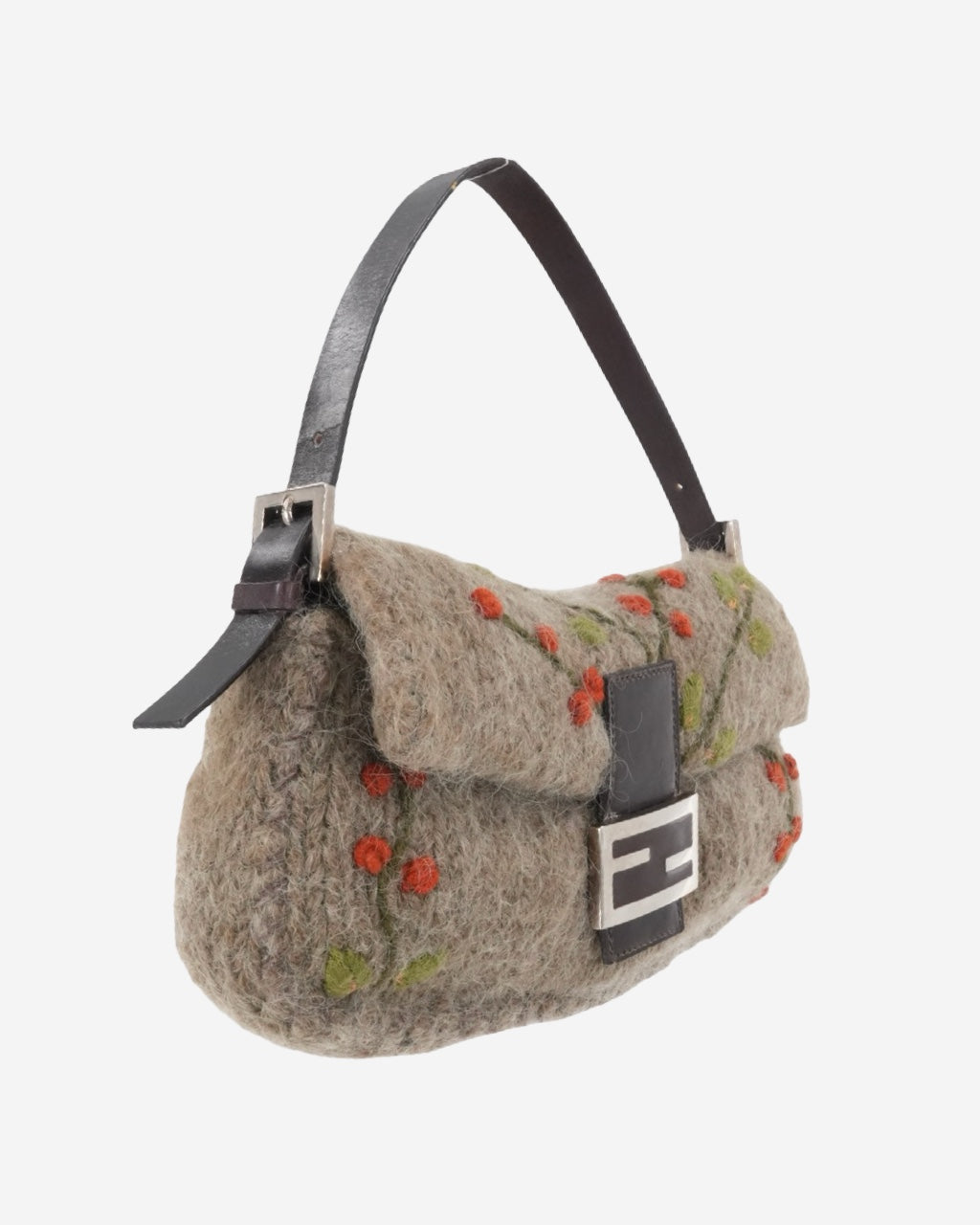 Fendi Baguette Wool Floral 1999 Bag