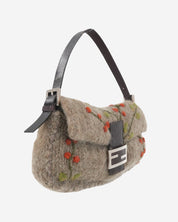 Fendi Baguette Wool Floral 1999 Bag