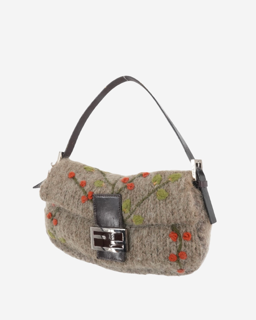Fendi Baguette Wool Floral 1999 Bag