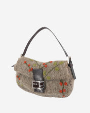 Fendi Baguette Wool Floral 1999 Bag