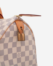 Louis Vuitton Speedy 30 Damier Azur Bag 2015