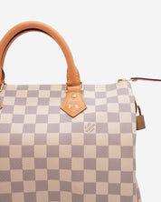 Louis Vuitton Speedy 30 Damier Azur Bag 2015