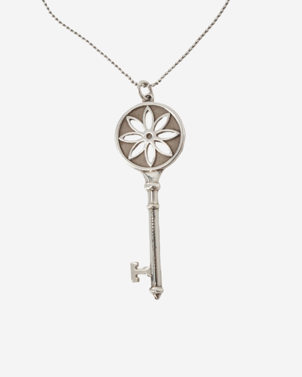 Tiffany & Co. Diamond Daisy Key Necklace