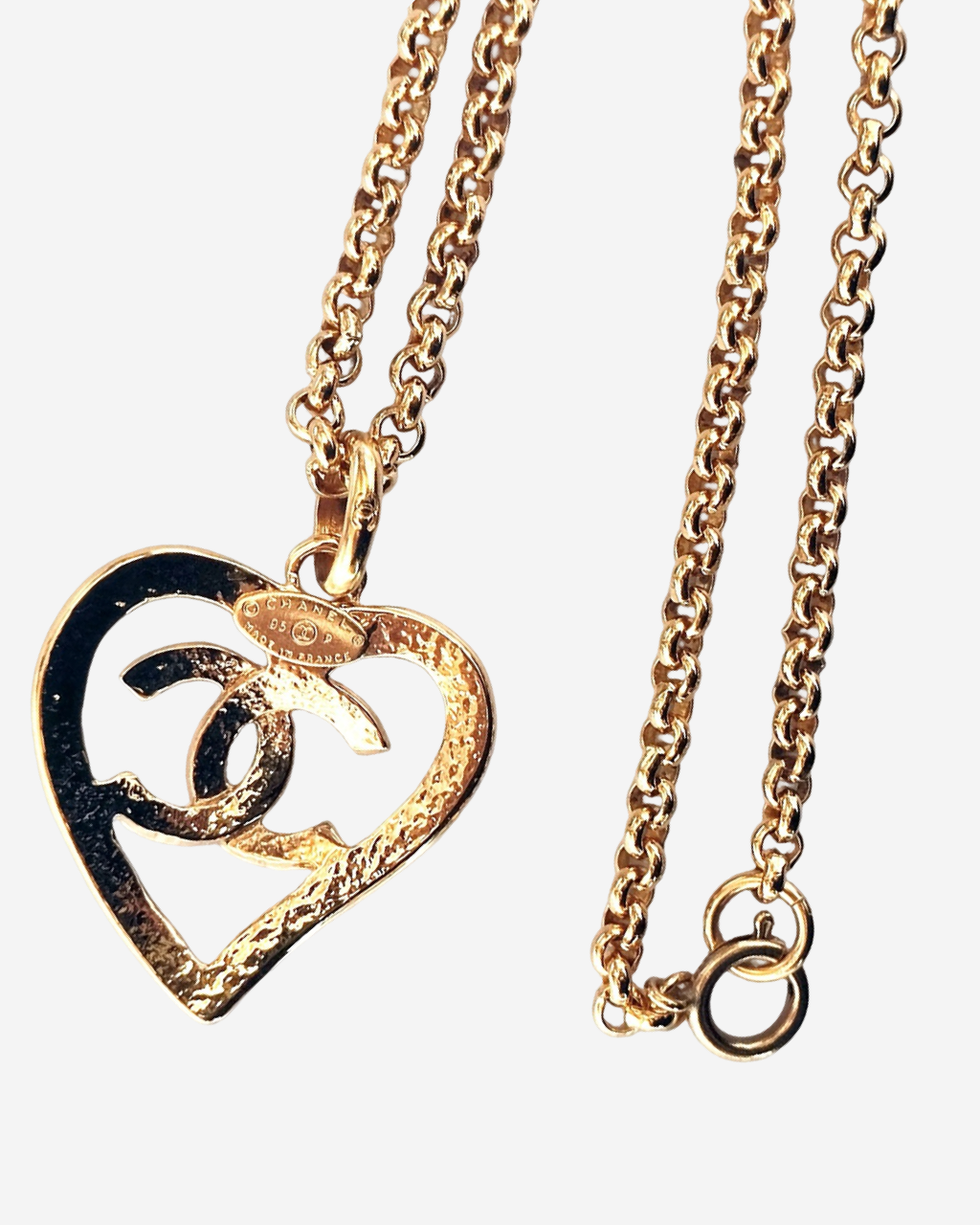 Chanel Heart Logo Necklace