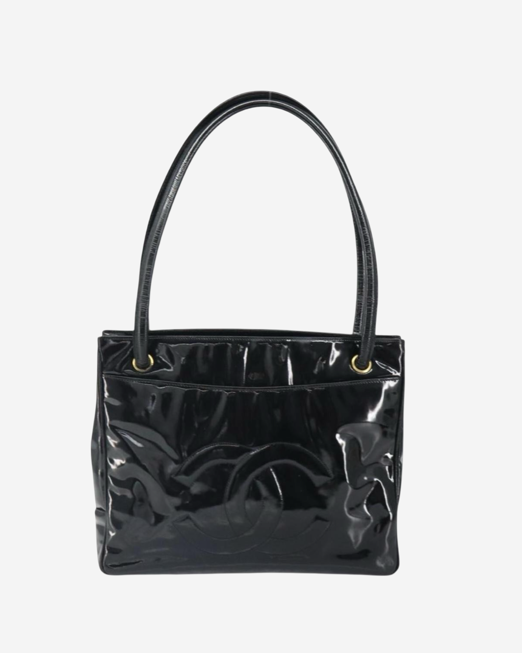 Chanel Vintage Patent Leather Tote Bag