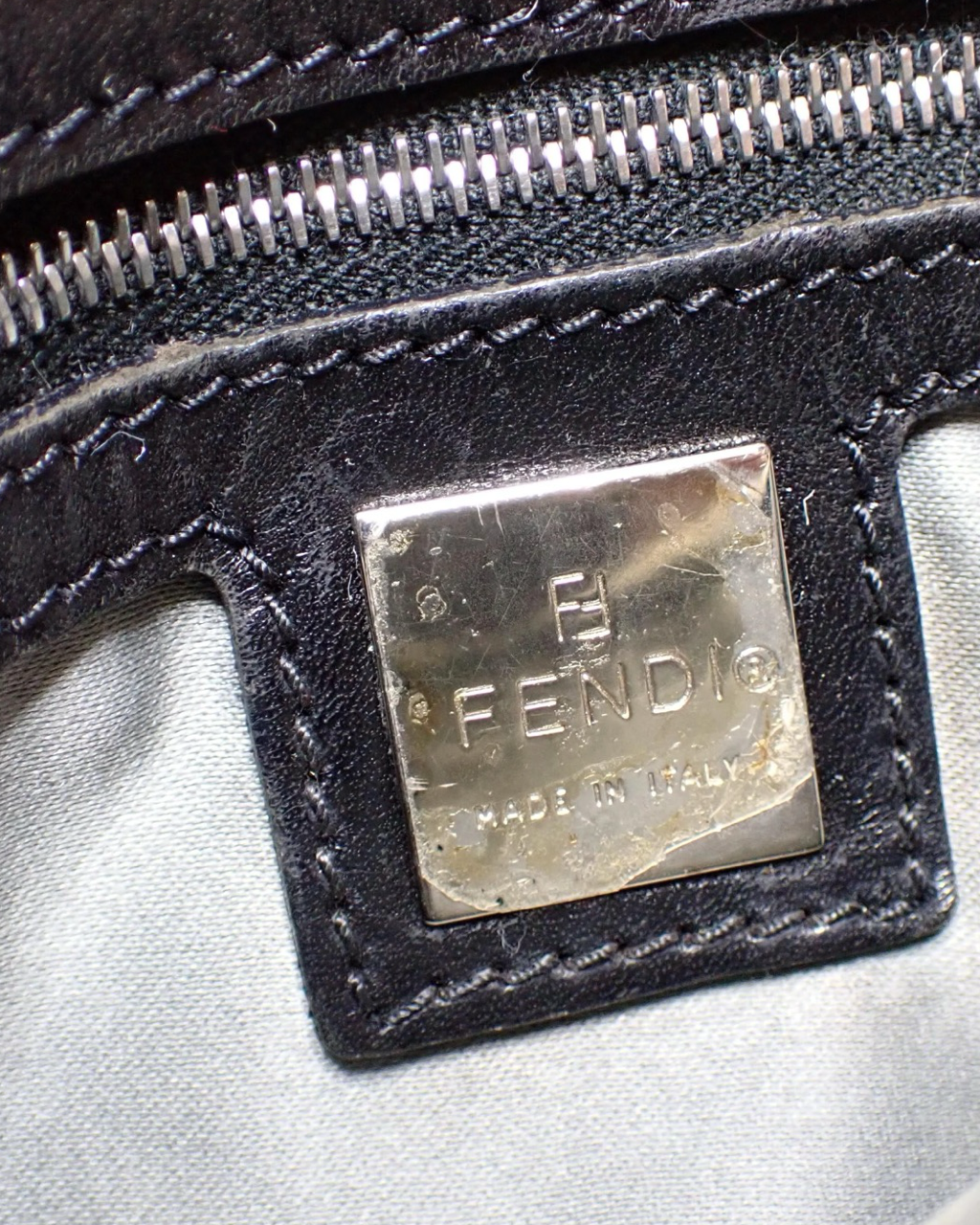 Fendi Mamma Baguette Wool Bag