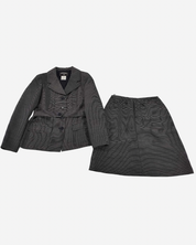 Chanel Striped Skirt and Blazer Set 40 FR