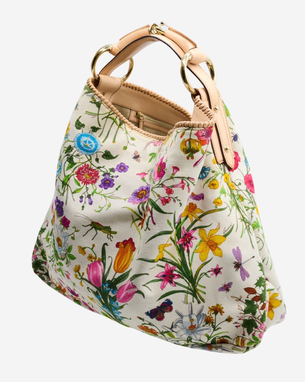 Bolsa Gucci Horsebit Flora Hobo