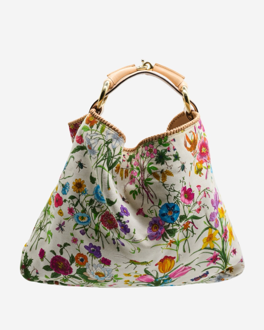 Bolsa Gucci Horsebit Flora Hobo