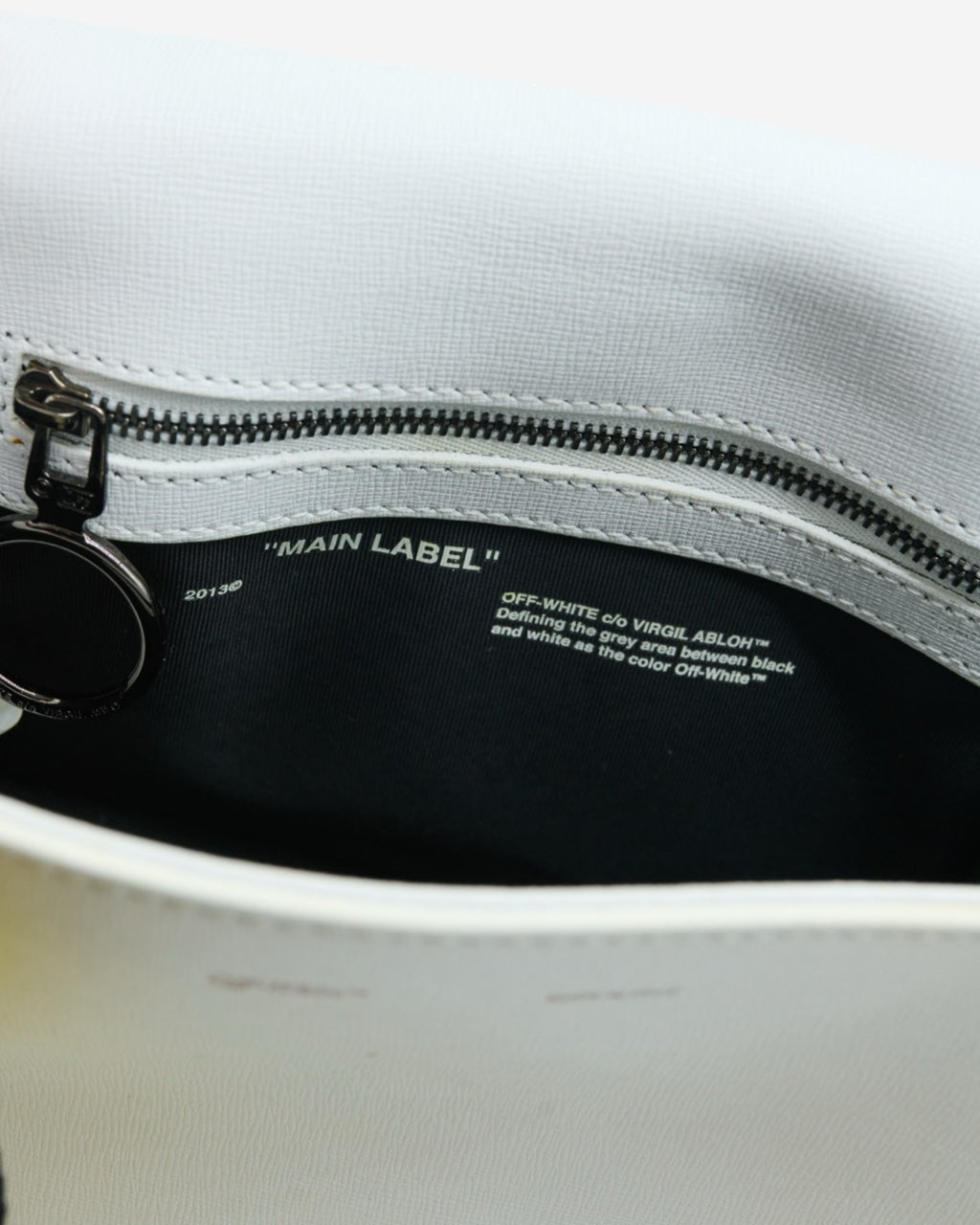 Off White Binder Clip Bag