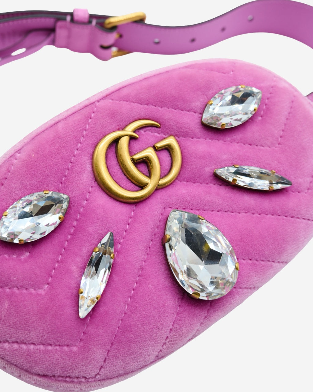 Cangurera Gucci Marmont Rhinestones
