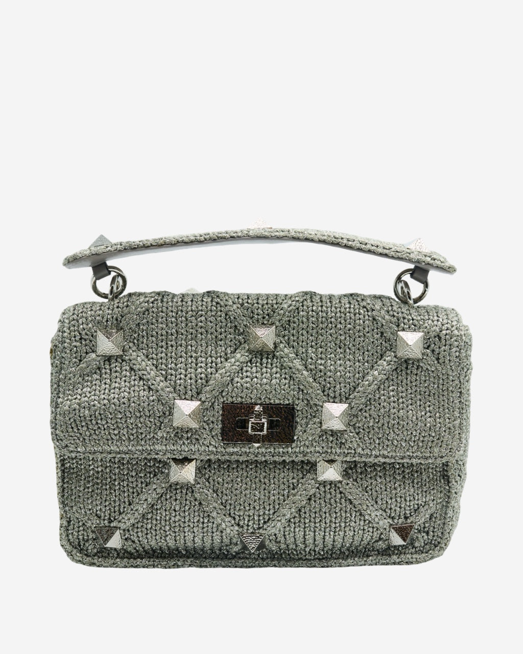 Valentino Roman Stud Knit Bag