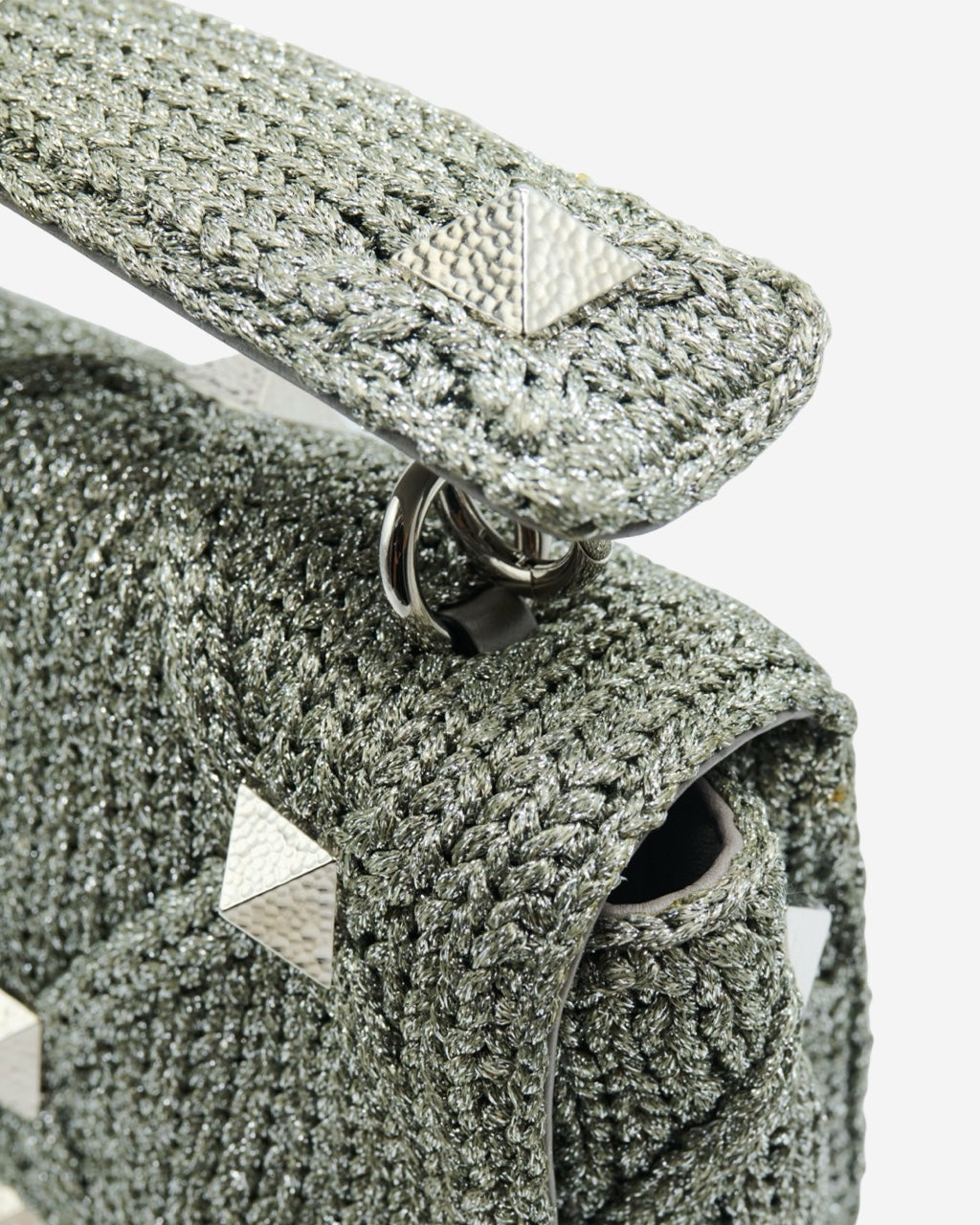 Valentino Roman Stud Knit Bag