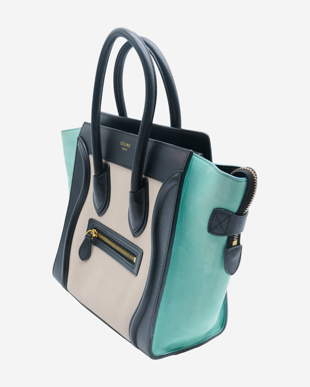 Celine Micro Luggage Tricolor Bag 2017