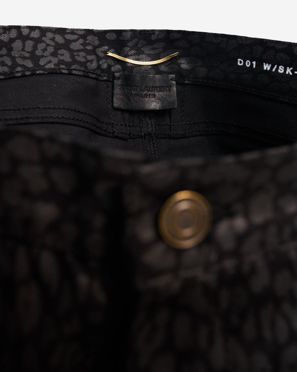 Saint Laurent Print Jeans Black