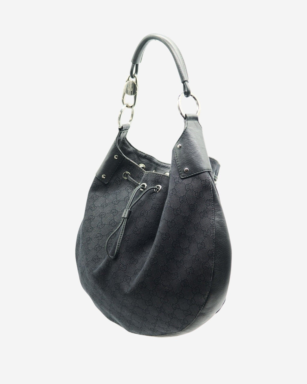 Gucci Black GG Hobo Bag