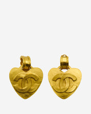 Aretes Chanel Corazón Vintage