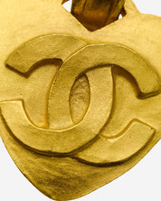 Aretes Chanel Corazón Vintage