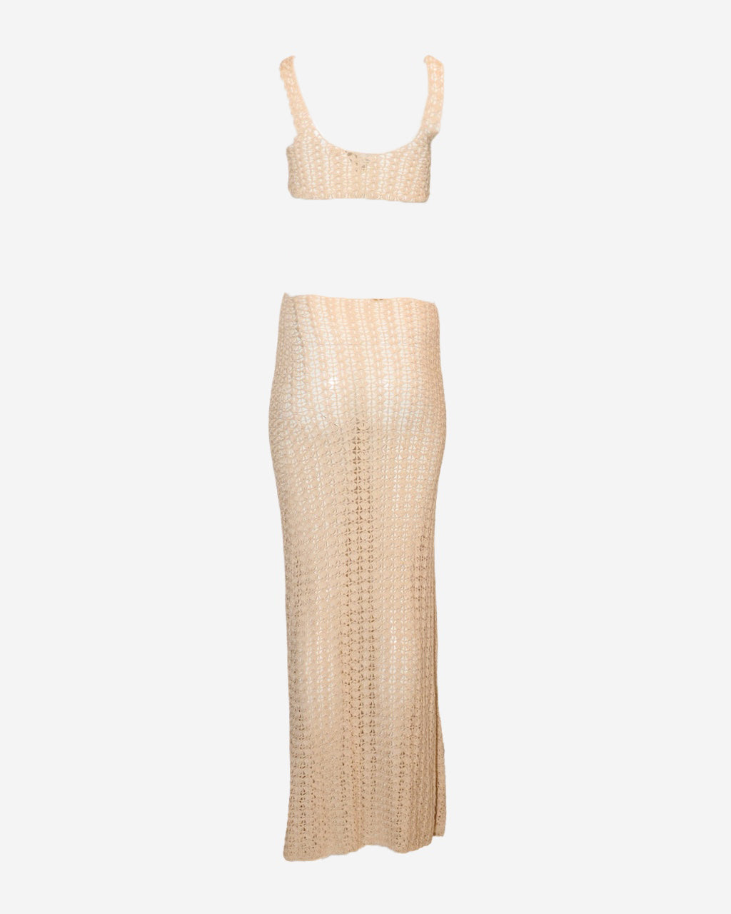 Cult Gaia Crochet Beige Dress