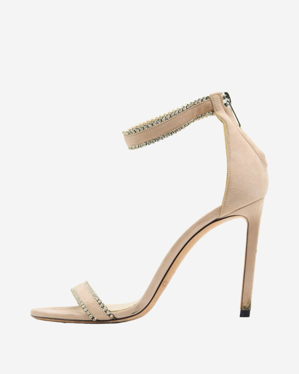 Tacones Jimmy Choo Beige Rhinestones 37.5