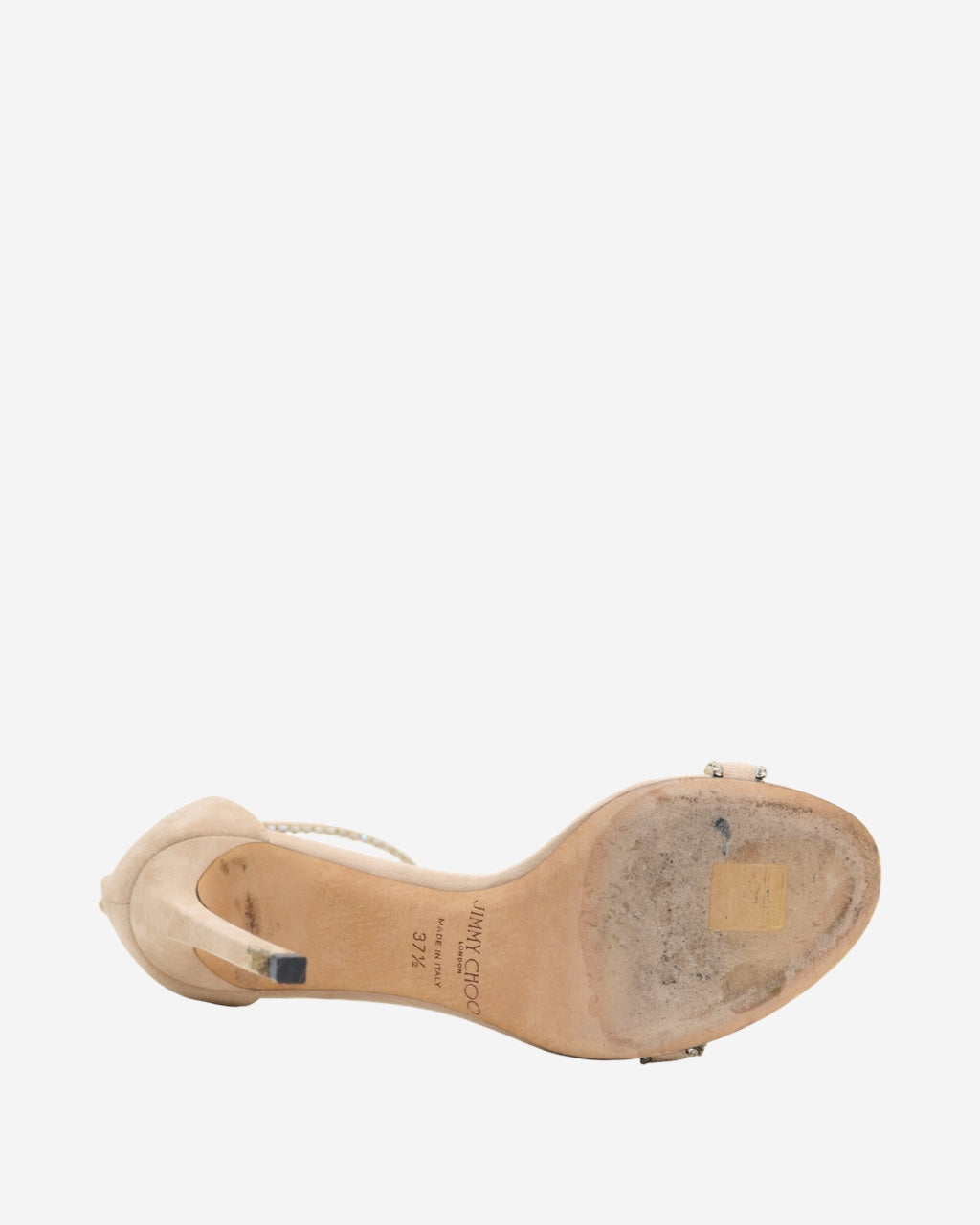 Tacones Jimmy Choo Beige Rhinestones 37.5