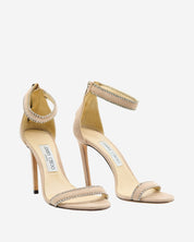Tacones Jimmy Choo Beige Rhinestones 37.5