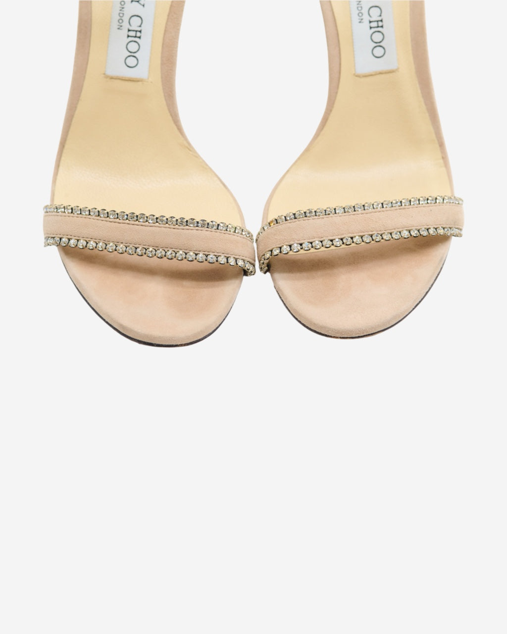 Tacones Jimmy Choo Beige Rhinestones 37.5
