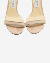 Tacones Jimmy Choo Beige Rhinestones 37.5