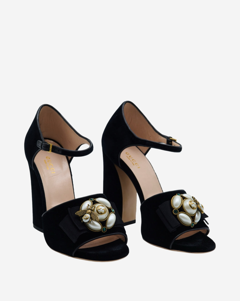 Tacones Gucci Bee Pearl 38