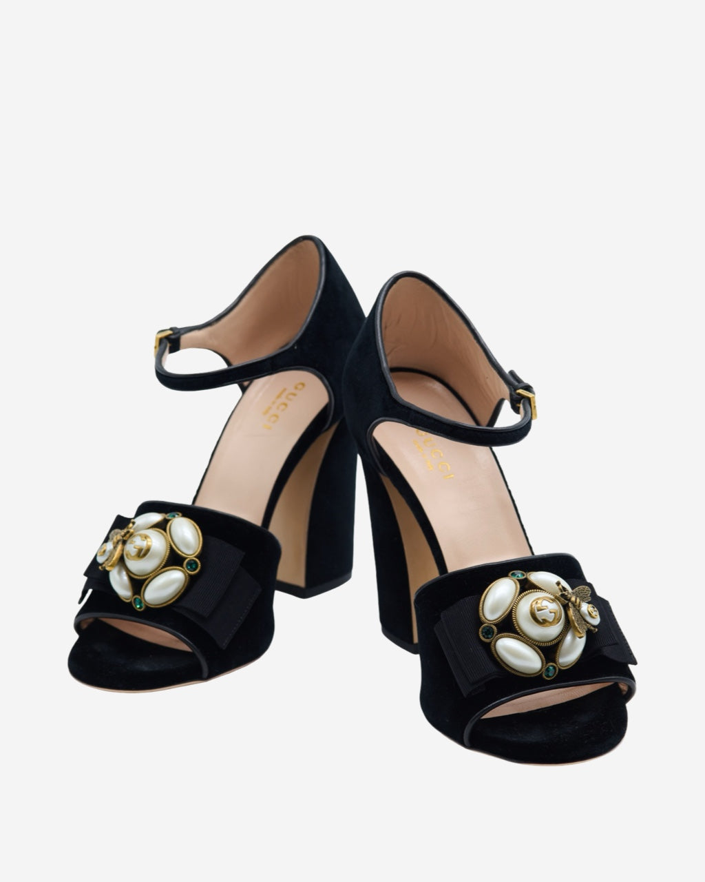 Tacones Gucci Bee Pearl 38