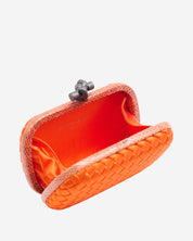 Clutch Bottega Veneta Intrecciato Naranja