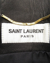 Falda de Piel Saint Laurent