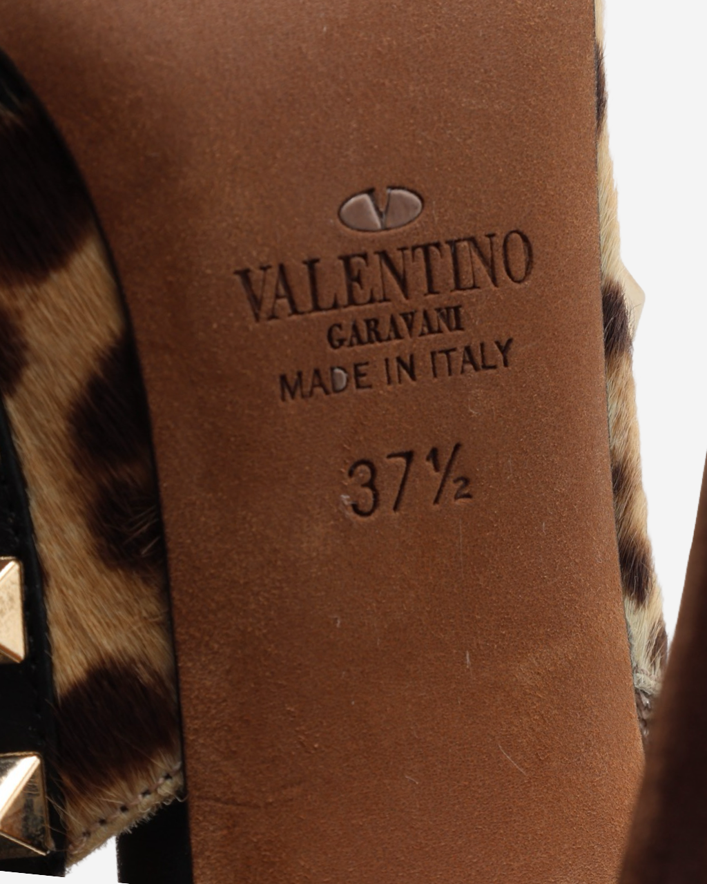 Valentino Rockstud Fur Heels 37.5