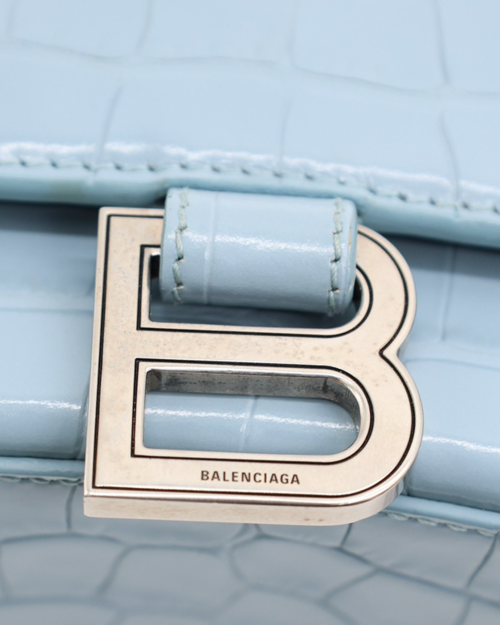 Balenciaga Hourglass Mini Croc Bag